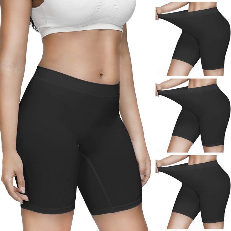 SIMIYA Slip Shorts for Women, Smooth Seamless Slip Shorts for Under Dresses, Stretch Workout Yoga Biker Shorts - Image 1